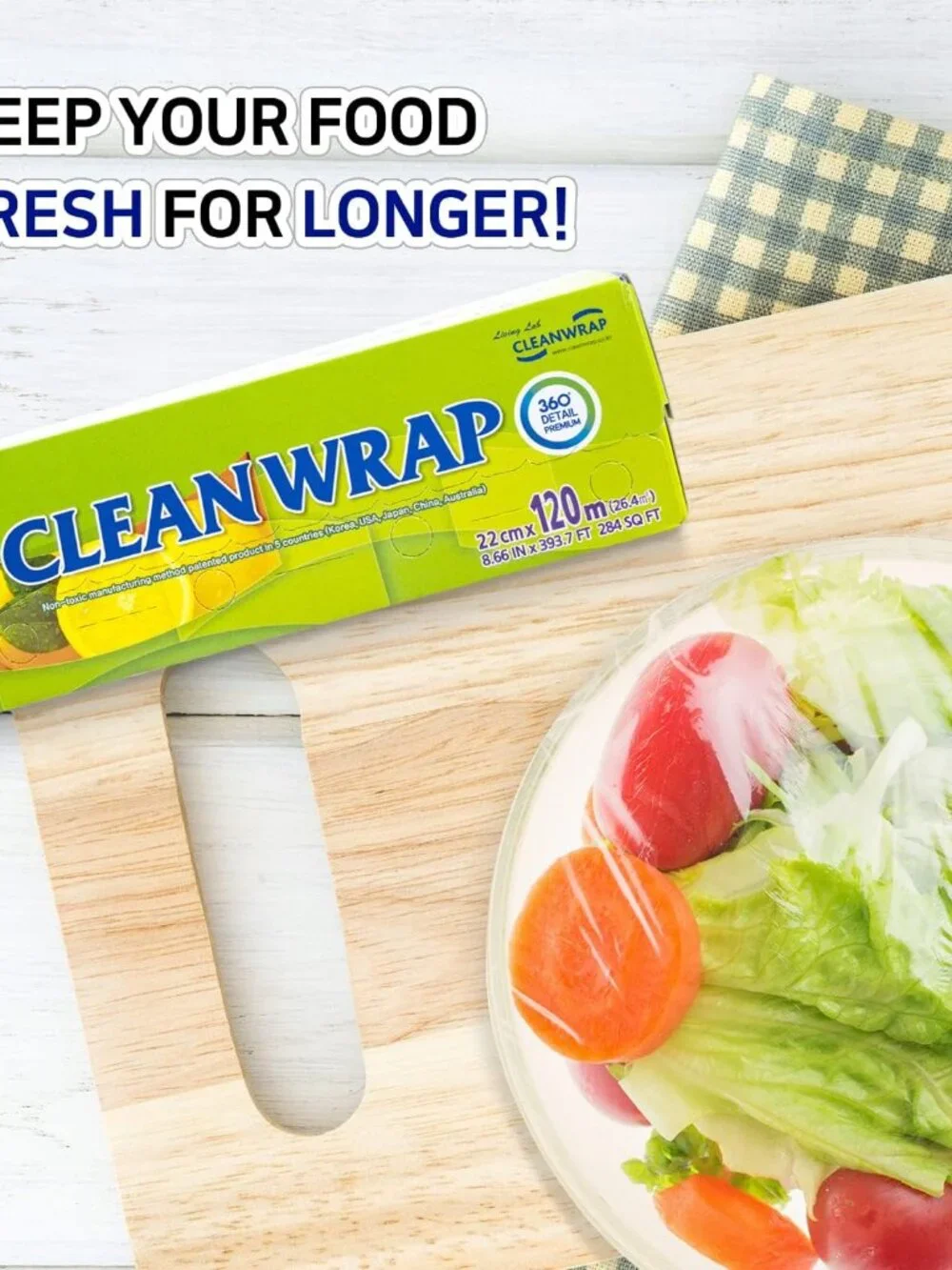Plastic Wrap 3 Pack 8.66in x 393.7ft